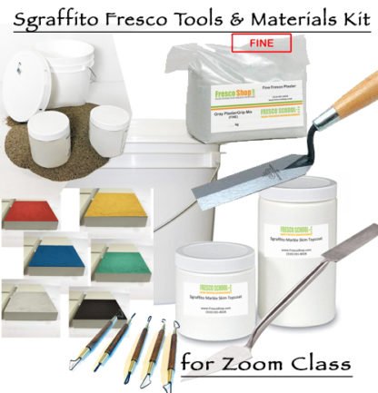 Fresco Sgraffito Materials Kit for Zoom Class - Fresco School .org