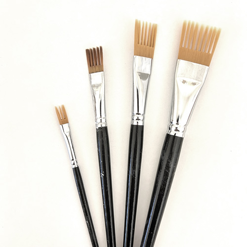 CrossHatching Brushes for Fresco Painting - Set of 4