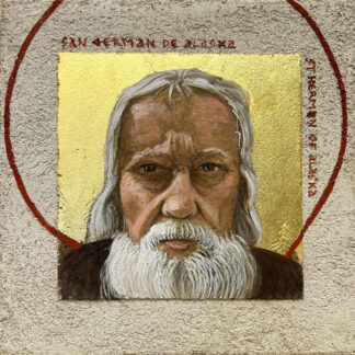St Herman of Alaska of PM - Buon Fresco Icon - 12"x12" on ceramic tile, 22k gold leaf by iLia Fresco 2026